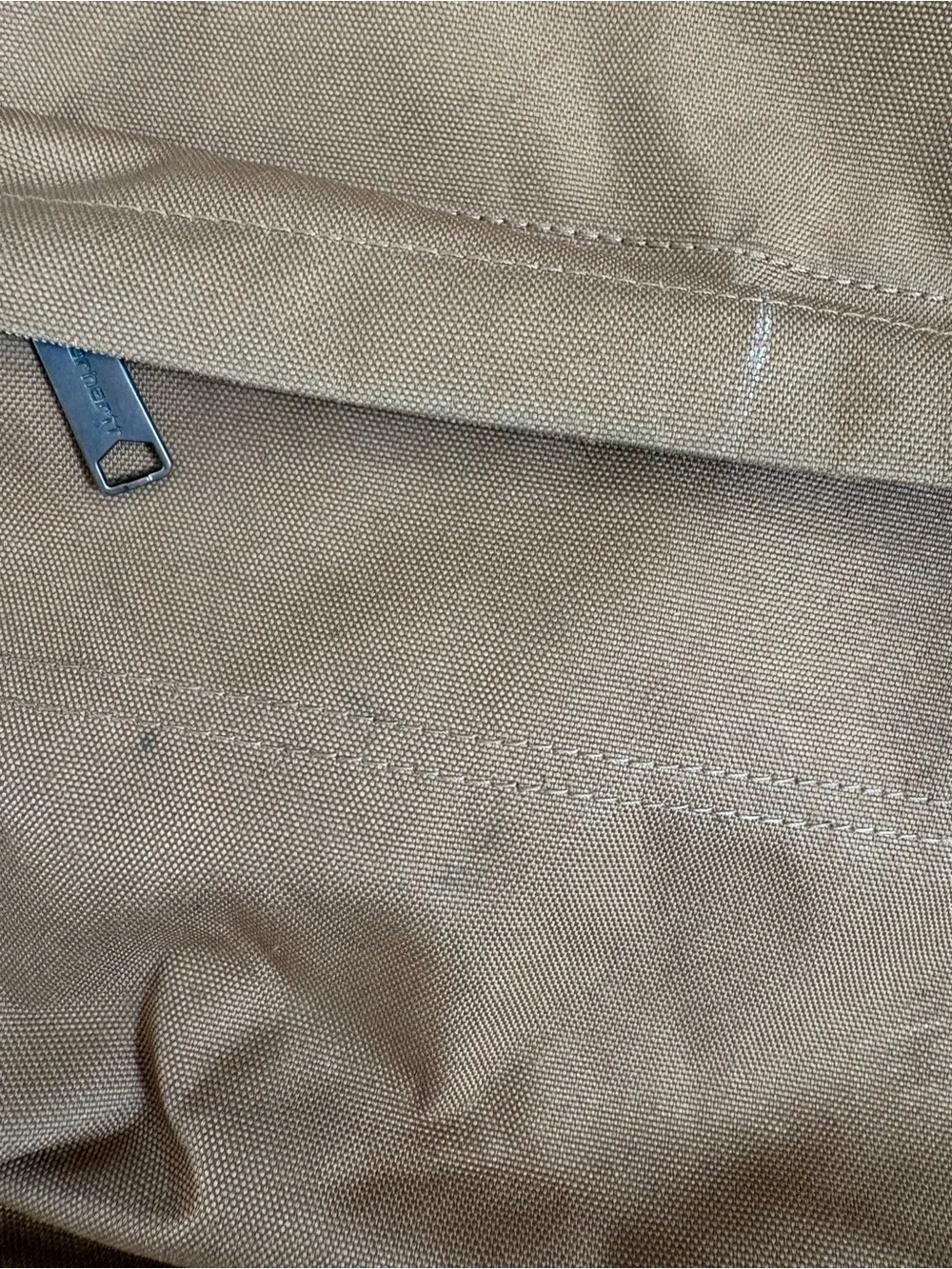 Carhartt Tan Canvas Backpack with Front Pocket